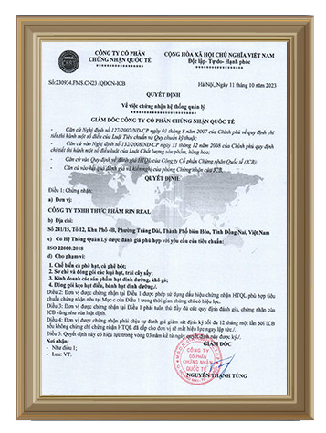 Công Ty TNHH Thực Phẩm Rin Real